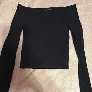 Wilfred Black Off-Shoulder Top